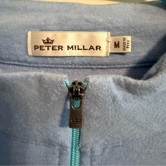 Peter Millar Crown Comfort Women's Pullover Sweatshirt size M blue quarter zip - Picture 2 of 7